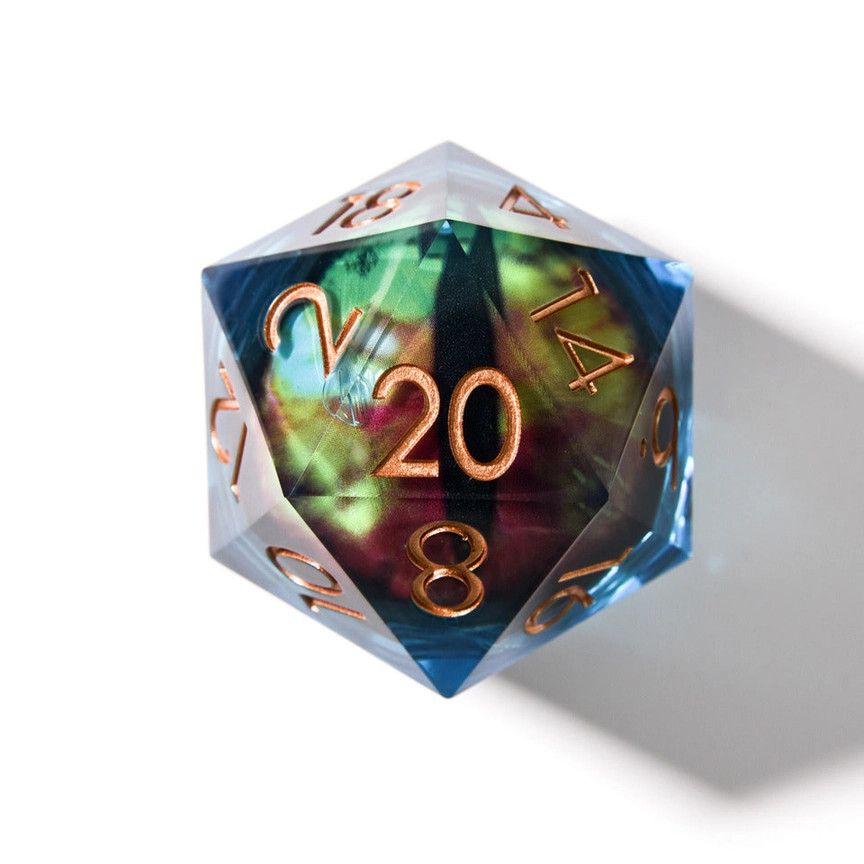 DICE D20 50mm MOVING LIQUID - EYE OF DESTINY
