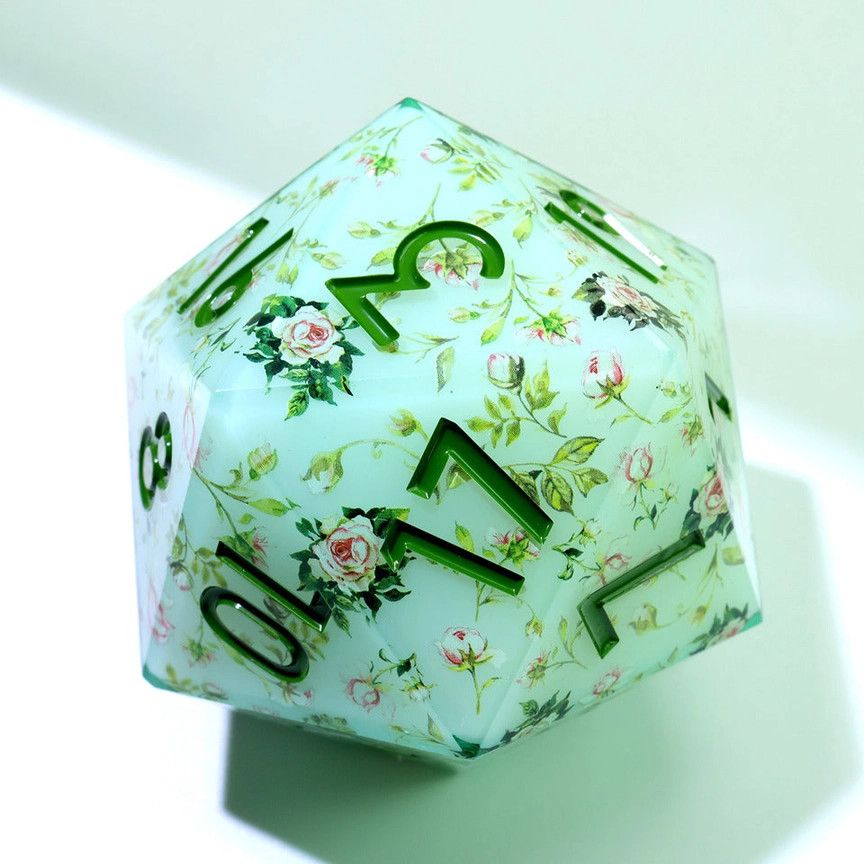 DICE D20 50mm ART CORE - FLORAL NOTES