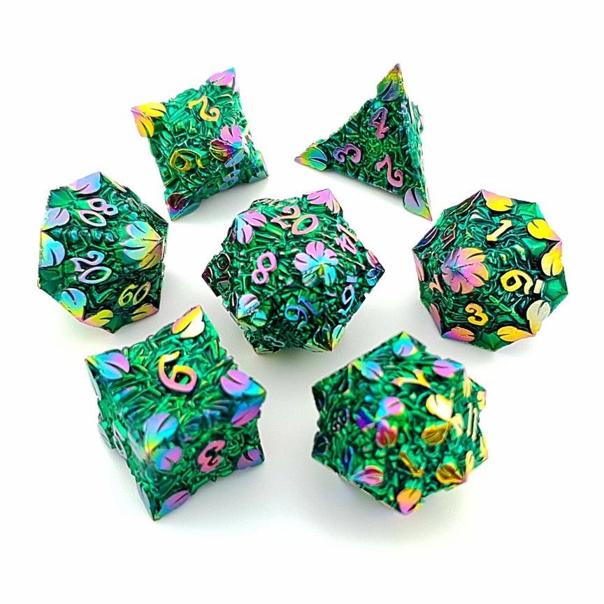 DICE SET 7 METAL FAE FLORA