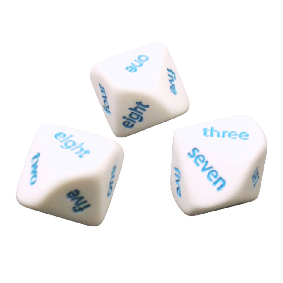 CUSTOM D10 20mm WORD NUMBERS (English)