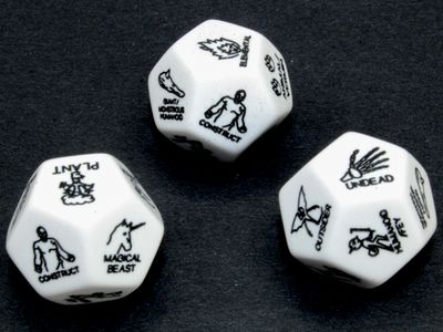 CUSTOM D12 16mm RPG MONSTER WHITE w/ BLACK