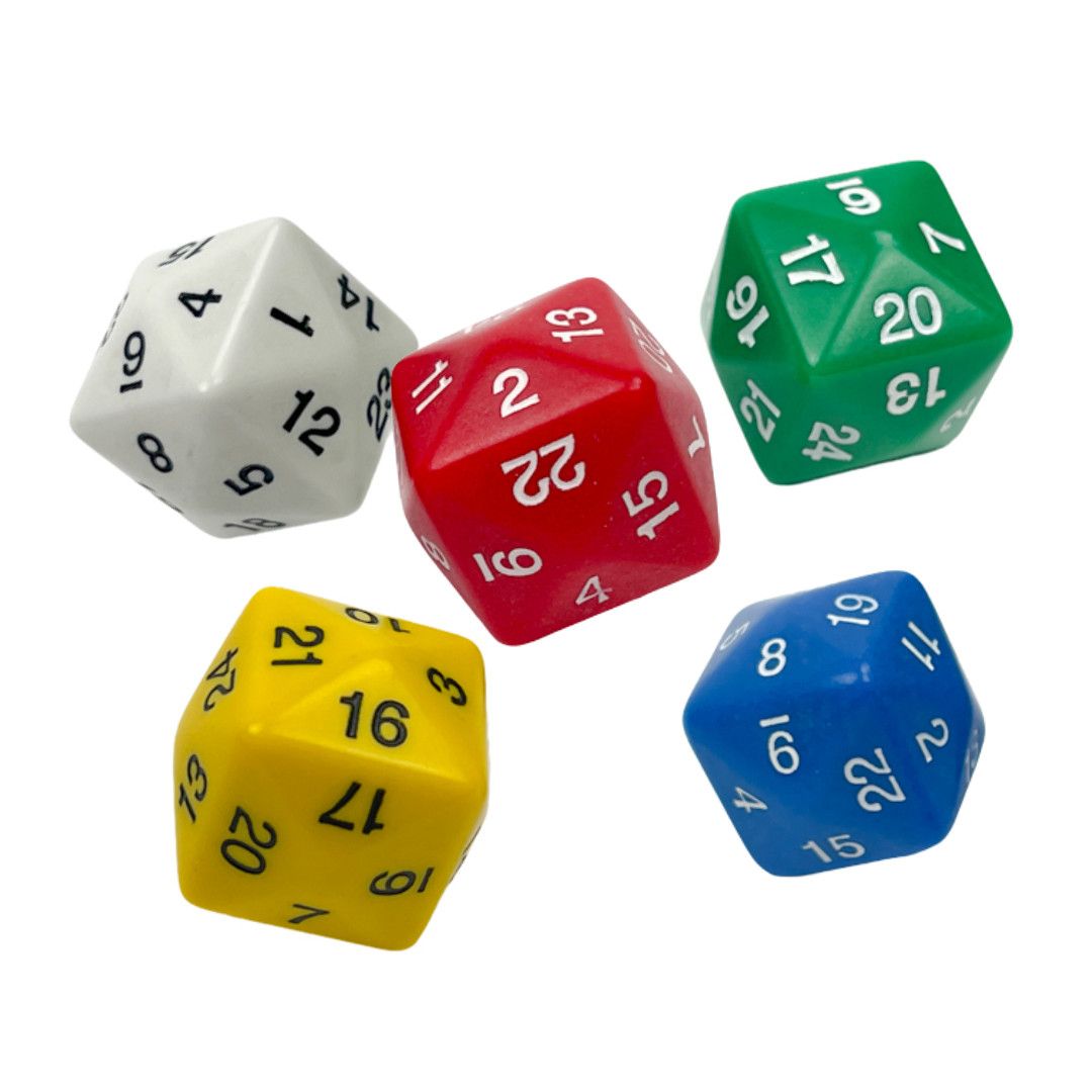 DICE D24 24mm OPAQUE Assorted Colors