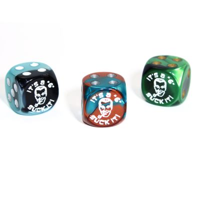 CUSTOM D6 16mm IT&#39;S A SIX (Assorted Colors)