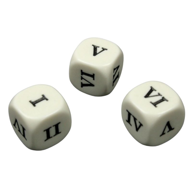 CUSTOM D6 16mm ROMAN NUMERALS I-VI