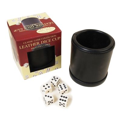 DICE CUP LEATHER W/ DICE