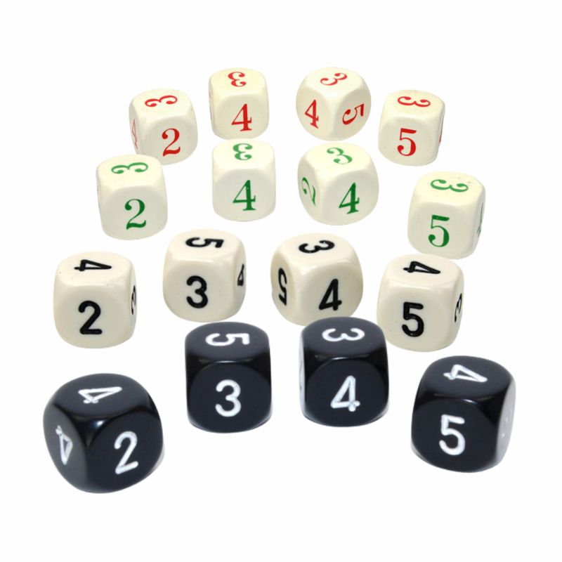 CUSTOM D6 16mm AVERAGING 2-3-3-4-4-5 (Assorted Colors)