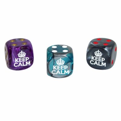 CUSTOM D6 16mm KEEP CALM (Assorted Colors)