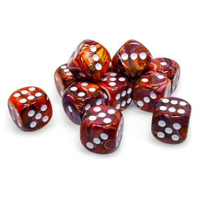 DICE SET D6 16mm FESTIVE LUMINARY SYMPHONY w/ WHITE