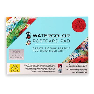 POSTCARD PAD - WATERCOLOR 5.8&quot;x8.3&quot;