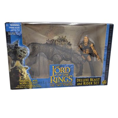 LotR: THE TWO TOWERS FIGURE - SHARKU w/ WARG BEAST DELUXE SET (2003)