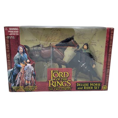 LotR: THE TWO TOWERS FIGURES - ARAGORN &amp; BREGO DELUXE SET (2003)