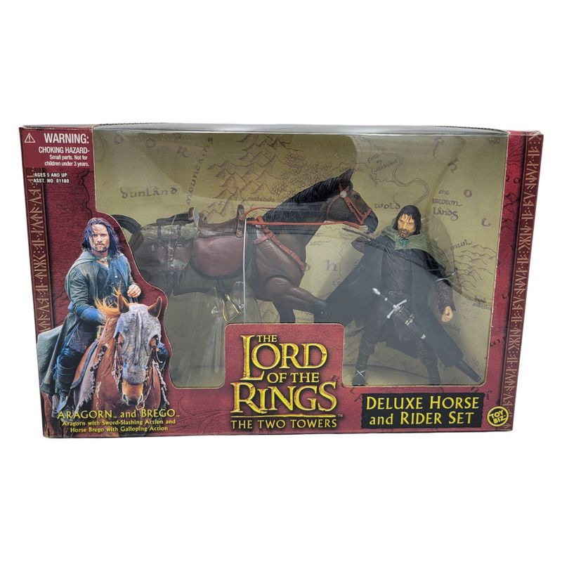 LotR: THE TWO TOWERS FIGURES - ARAGORN &amp; BREGO DELUXE SET (2003)