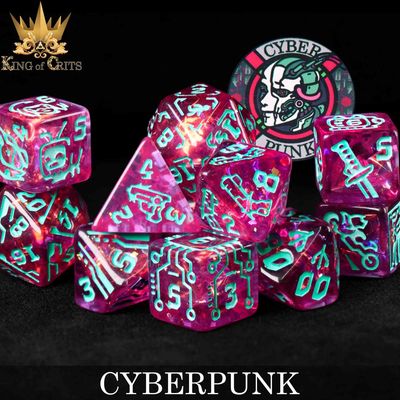dnd DICE SET 11 CYBERPUNK