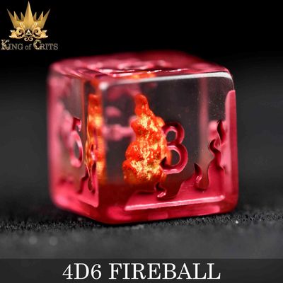 DICE SET D6 (4) FIREBALL