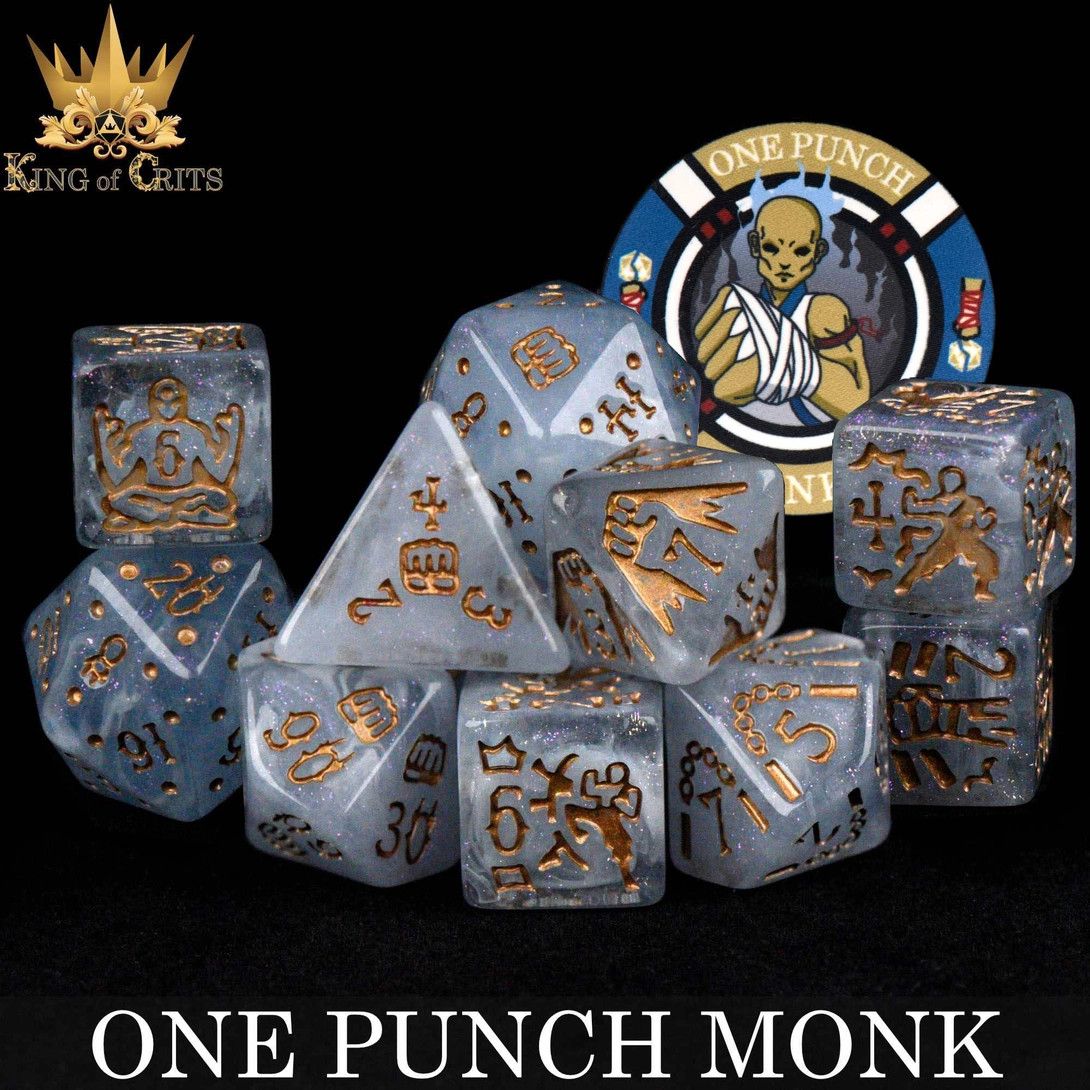 dnd DICE SET 11 ONE PUNCH MONK