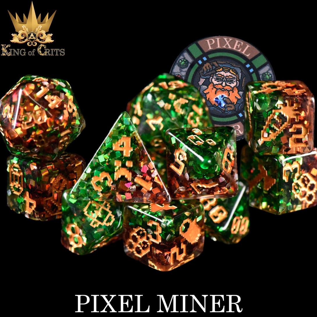 dnd DICE SET 11 PIXEL MINER