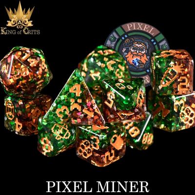 dnd DICE SET 11 PIXEL MINER