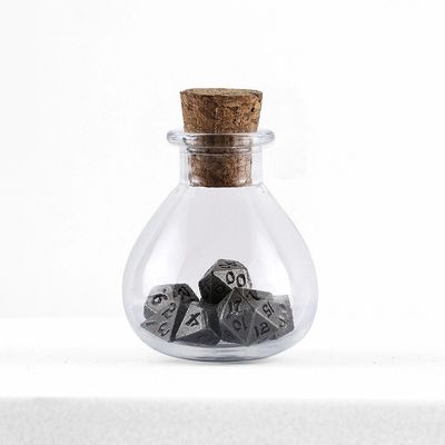 hym DICE SET 7 METAL MINI UNSEELIE - ANCIENT SILVER