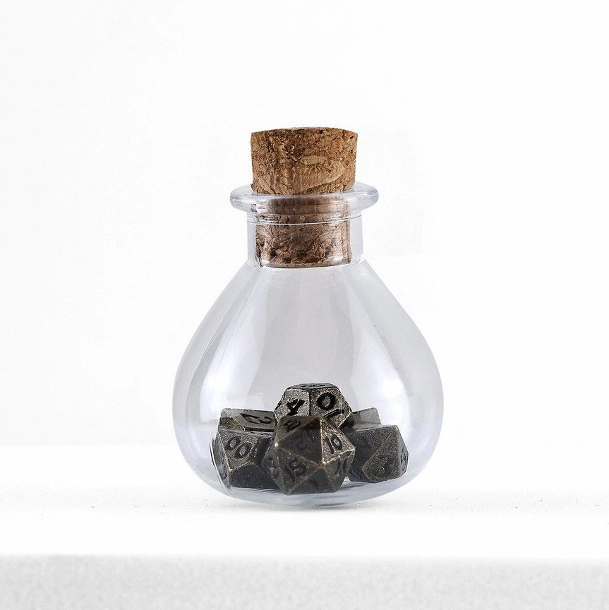 hym DICE SET 7 METAL MINI UNSEELIE - ANCIENT BRONZE