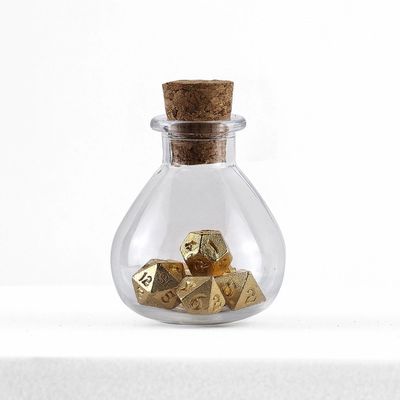 hym DICE SET 7 METAL MINI UNSEELIE - GOLD