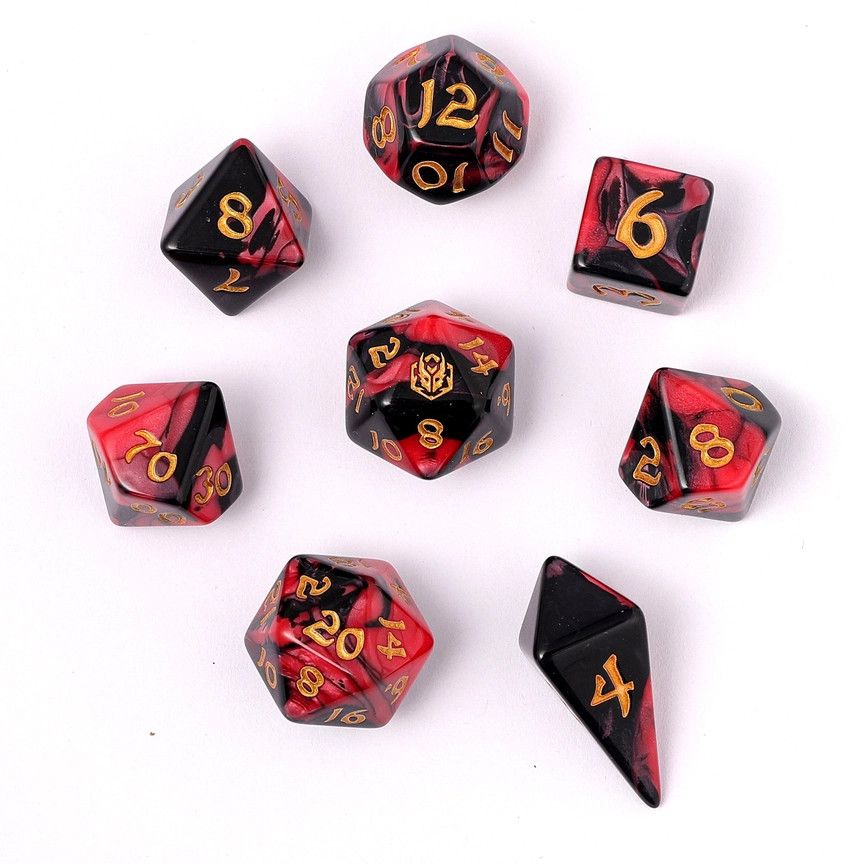 hym DICE SET 8 WYRMFORGED ROLLERS - BLOOD PACT