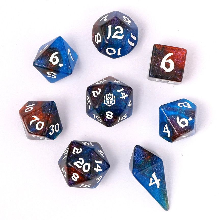 hym DICE SET 8 WYRMFORGED ROLLERS - MYSTIC NEBULA