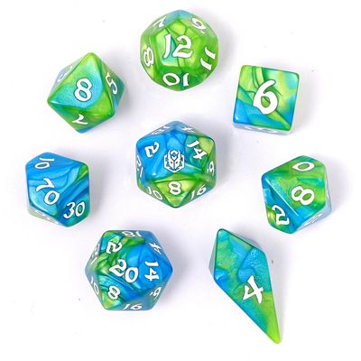 hym DICE SET 8 WYRMFORGED ROLLERS - VERDANT STREAM