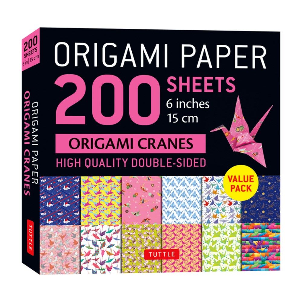 ORIGAMI PAPER CRANES PATTERNS 6&quot; (200)