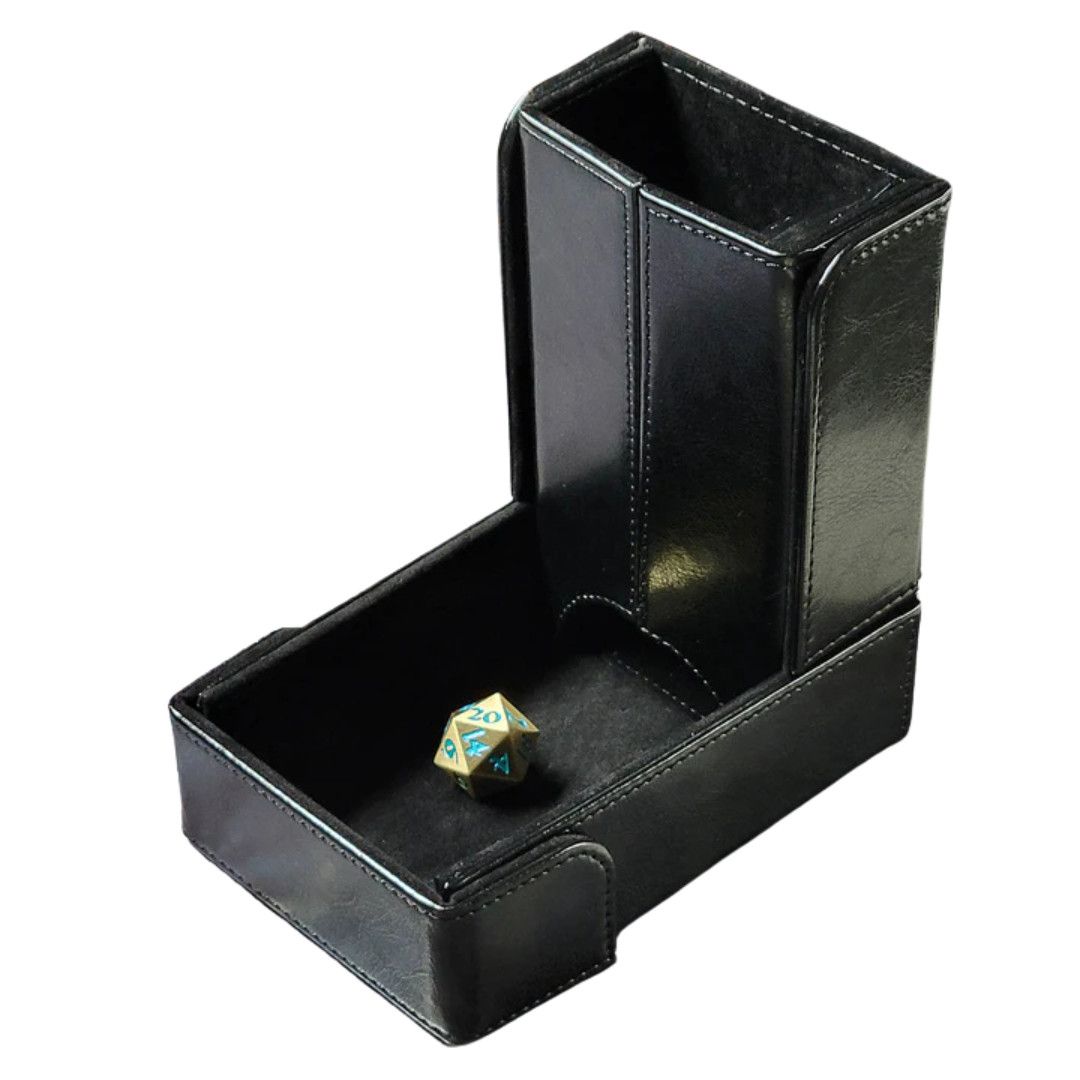 DICE TOWER &amp; TRAY - THE KEEP Black
