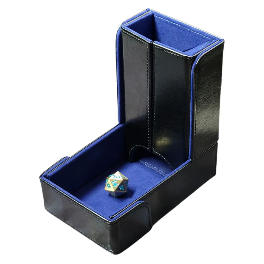 DICE TOWER &amp; TRAY - THE KEEP Blue