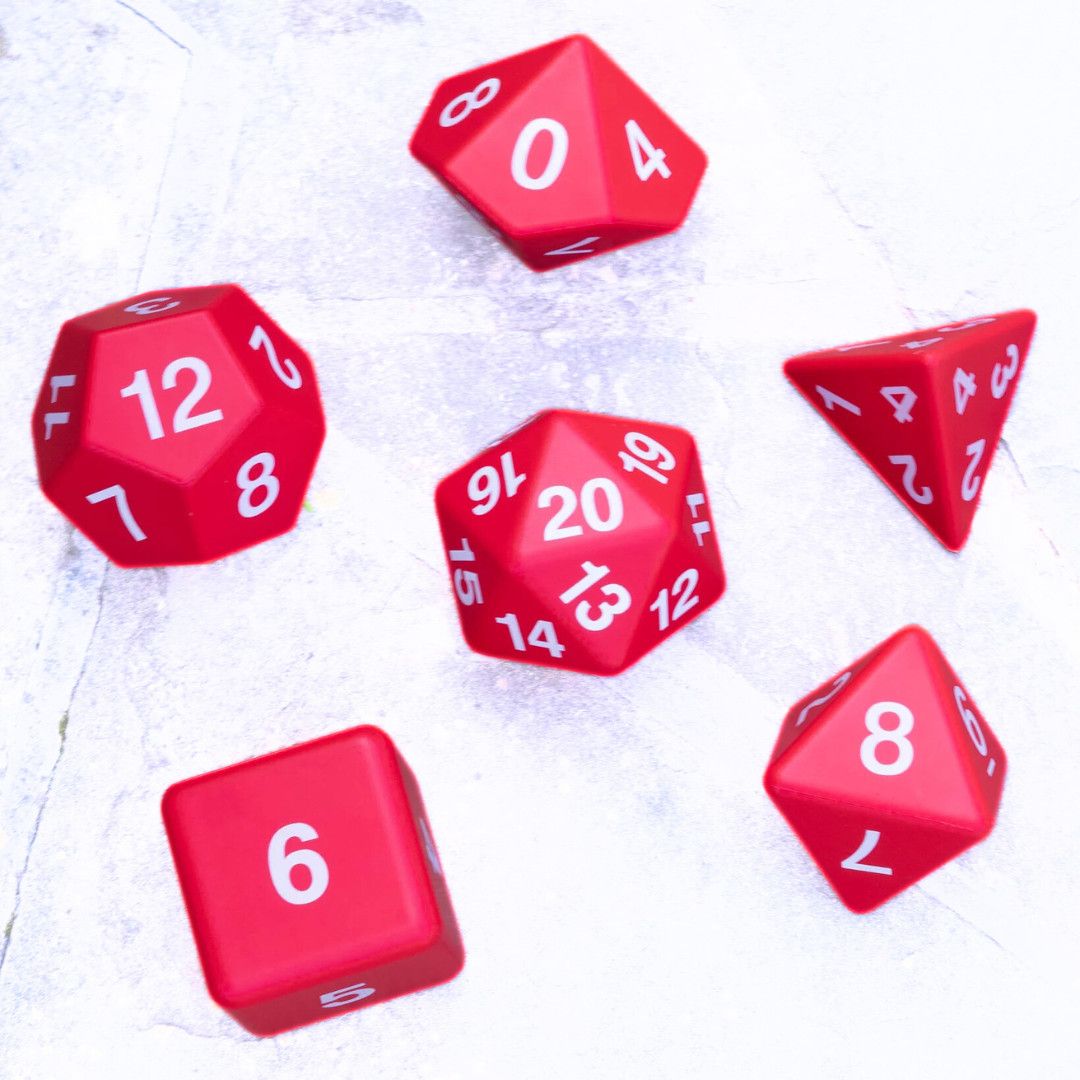 DICE SET 6 GIANT FOAM 3.5&#39; - RED