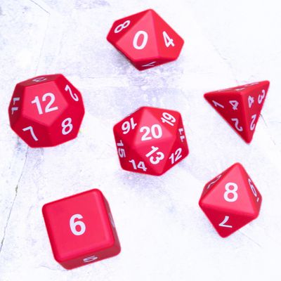 DICE SET 6 GIANT FOAM 3.5&#39; - RED
