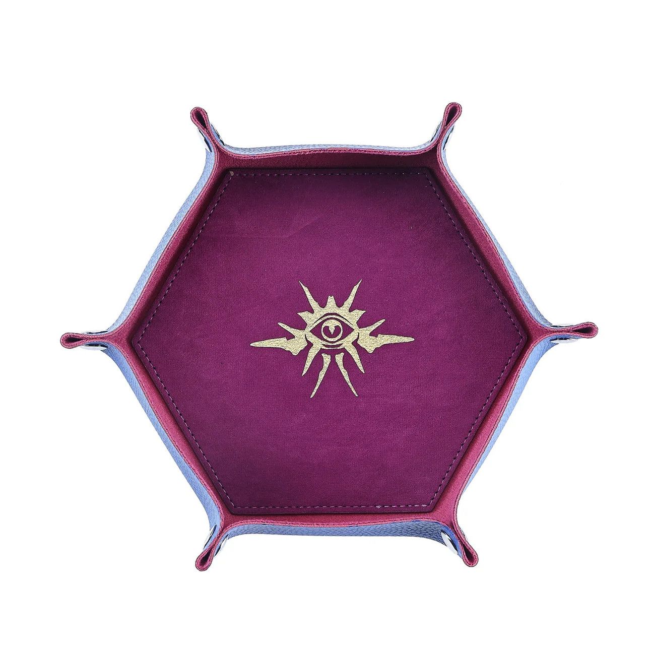 DICE TRAY: HEXAGONAL TABLE ARMOR -  WARLOCK (Purple)