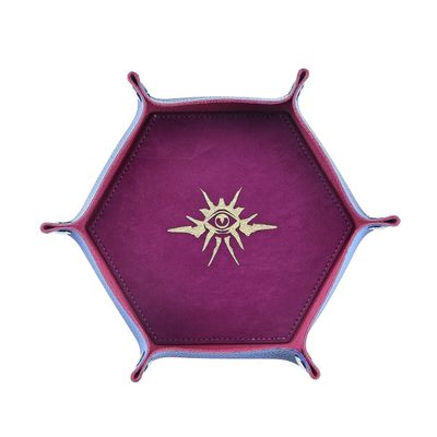 DICE TRAY: HEXAGONAL TABLE ARMOR -  WARLOCK (Purple)