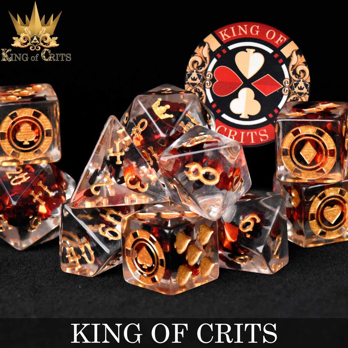 dnd DICE SET 11 KING OF CRITS