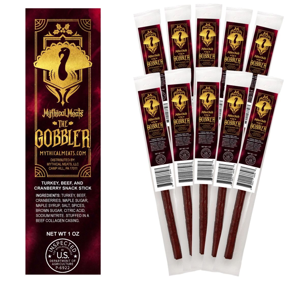 THE GOBBLER SNACK STICK (Turkey, Beef, &amp; Cranberry), 1 OZ
