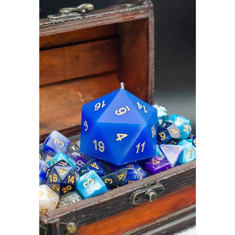 DICE CANDLE DARK BLUE/LONG REST SCENTED