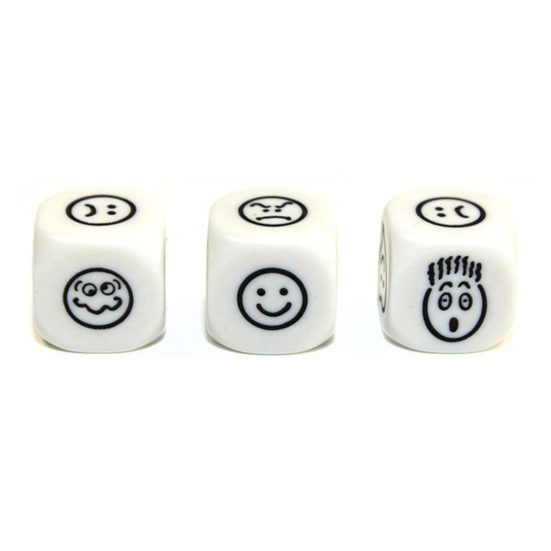 CUSTOM D6 16mm SMILEY FACES (EMOTICONS)