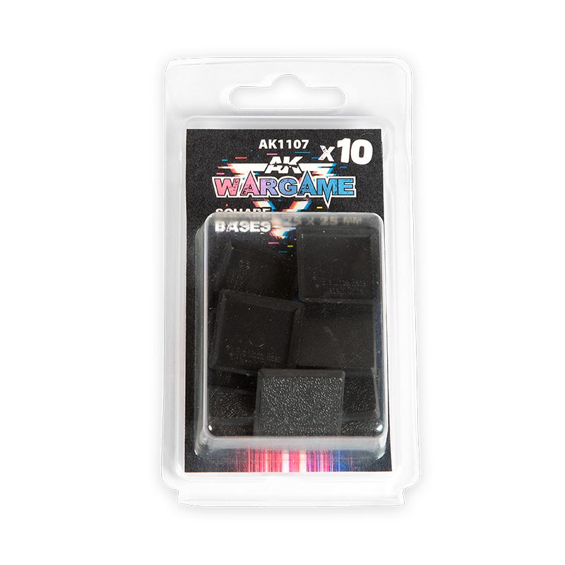 AK INTERACTIVE SQUARE BASES 25MMX25MM (10 UNITS)
