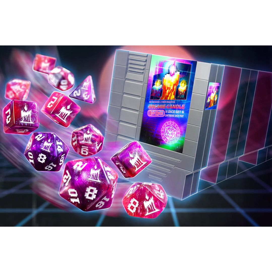 1UP-DICE ARCANE CANDLE POLYHEDRAL SET