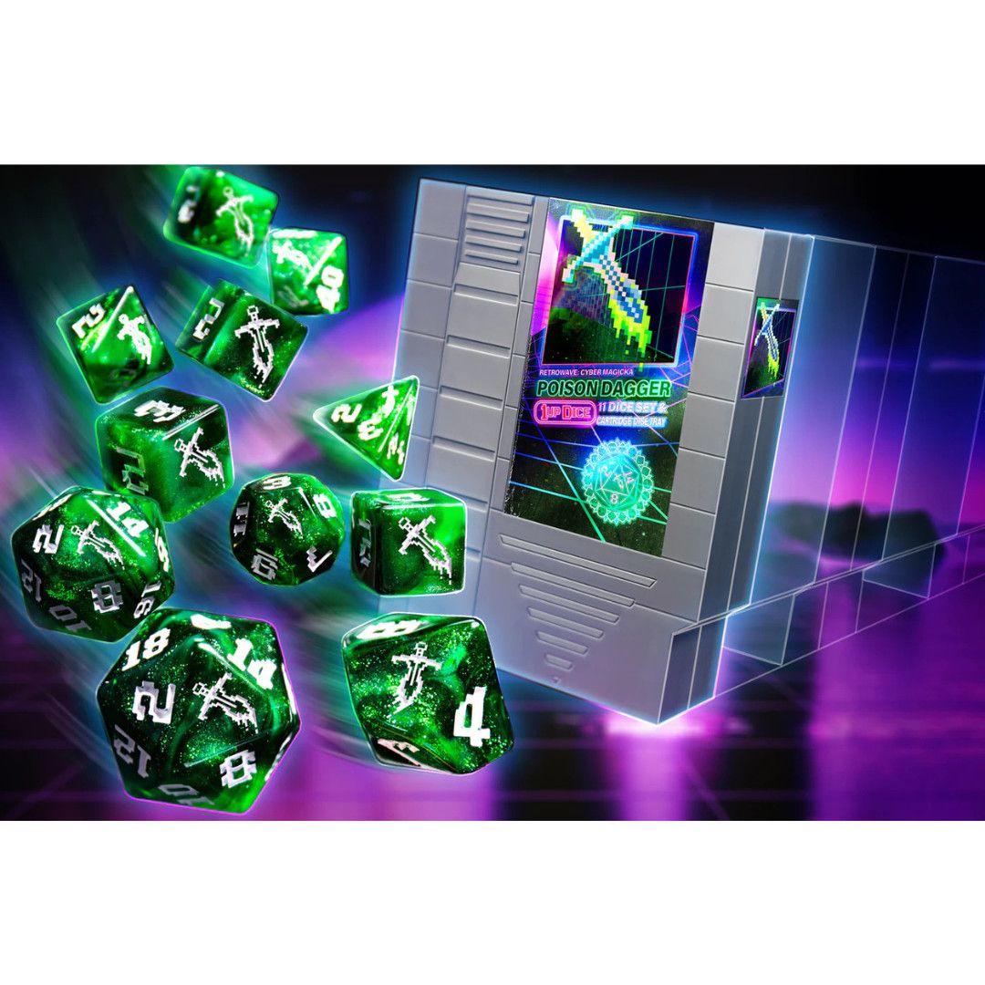 1UP-DICE POISON DAGGER POLYHEDRAL