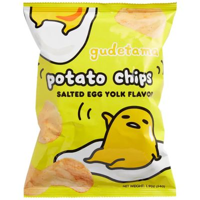 GUDETAMA SALTED EGG YOLK POTATO CHIPS, 1.9 OZ