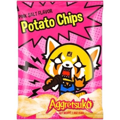 AGGRETSUKO PINK SALT POTATO CHIPS, 1.9 OZ