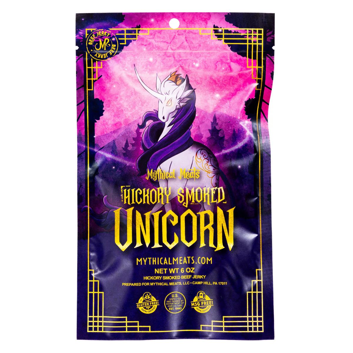 BEEF JERKY, 2 OZ, Set: Hickory Smoked Unicorn