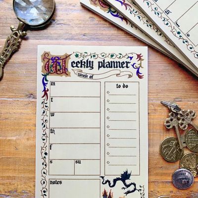 NOTEPAD - MEDIEVAL WEEKLY PLANNER