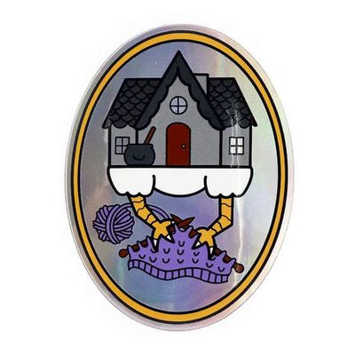 STICKER - BABA YAGA KNITTING HOLO
