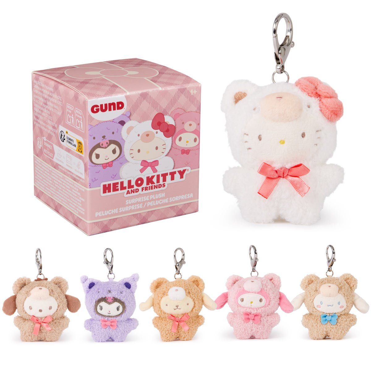 BLIND BOX HELLO KITTY CAFE LATTE PLUSH KEYCHAIN