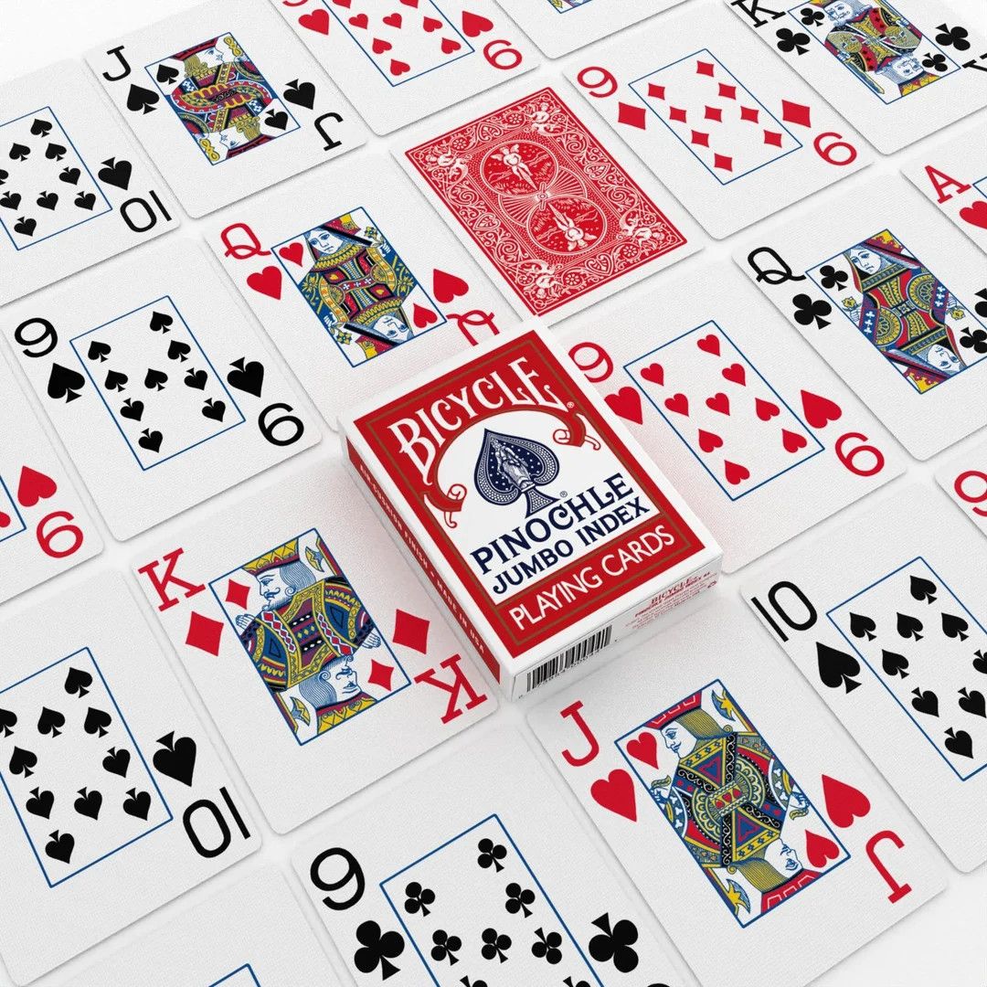 BICYCLE PINOCHLE RED JUMBO INDEX