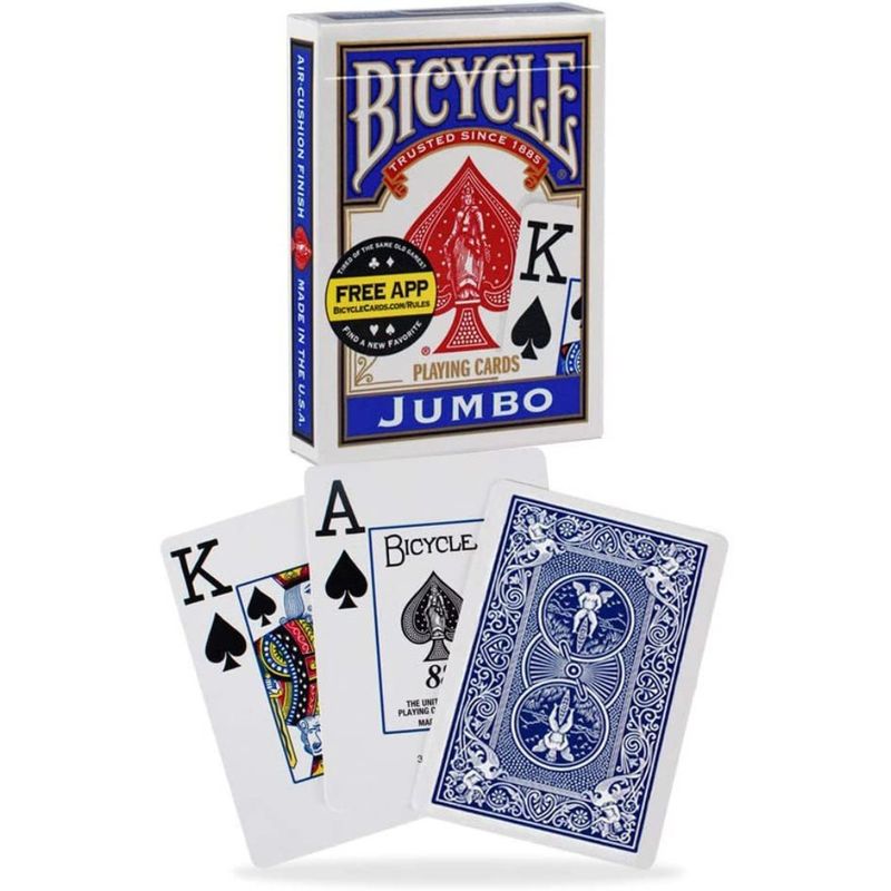 BICYCLE - JUMBO INDEX  PLAYING CARDS BLUE