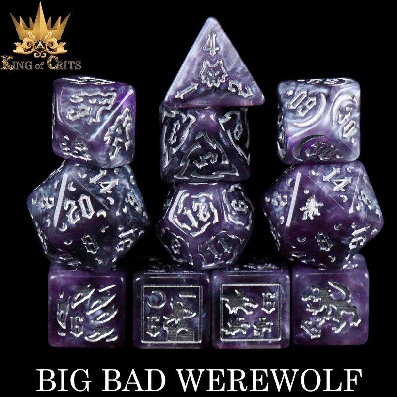 dnd DICE SET 11 BIG BAD WEREWOLF